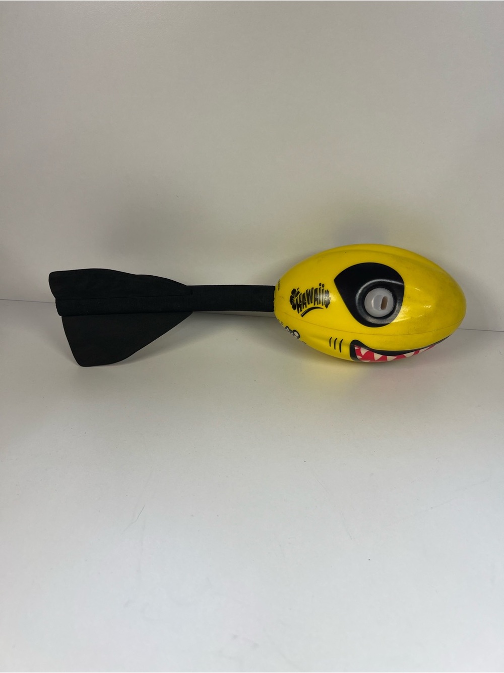WaveRunner Shark Whistler Football Yellow 11” Vortex Tail Outdoor Toy
